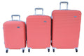SMTE - Meister 3Piece ABS Luggage SetCoral Pink, Spinner Wheels.