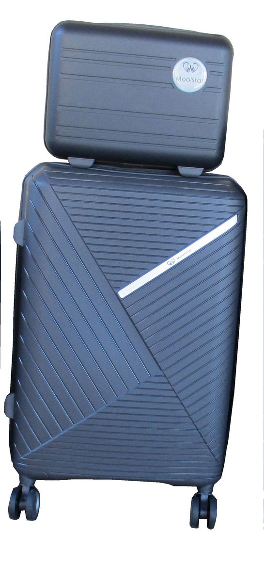 SMTE - Unbreakable Travel Luggage 2 Piece Suitcases Spinner - 24" - Dark Grey