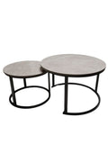 SMTE - Bianco Duo Nesting Coffee TablesGrey Stone Finish