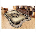 SMTE - Dream world 3D printed European Style Rugs - Brown