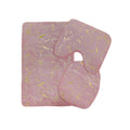 SMTE - Gold pattern Marble 3 Piece Bathroom Mat set - Pink