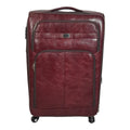 SMTE - Stylish Luggage Bag Set of 1 PU Leather Travel SuitcaseRed65 cm