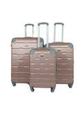 SMTE - BeginAgain 3pc Luggage set durable materialRose Gold