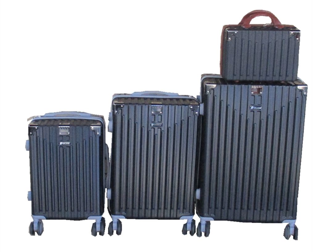 SMTE - ABS HardShell, Spinner Wheels Trolley Luggage Set4PieceBlack