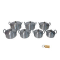 SMTE - 7 Piece Aluminum Cooking Pots with Keyring