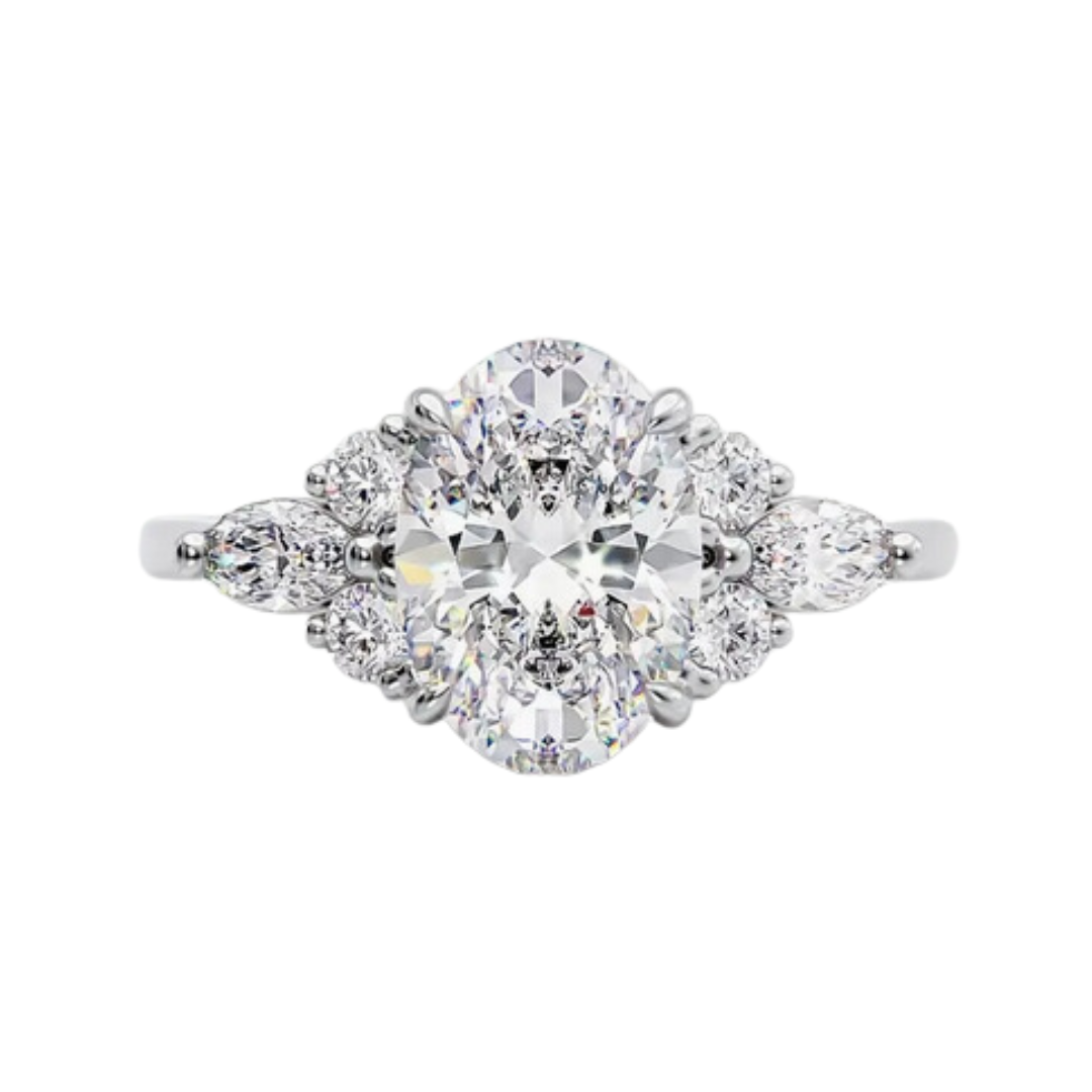 SMTE - 2ct Elegant Moissanite Ring8 cm