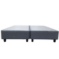 SMTE - King Size Bed Base200cm x 185cm x 30cm (Grey Fabric Finish)