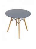 SMTE - Modern Perla Dining Room Table - Grey - 2-Piece
