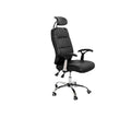 SMTE -  309 - Reclining Office PU Leather Chair with Head & Arm rests - Black