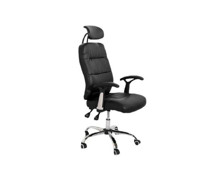 SMTE -  309 - Reclining Office PU Leather Chair with Head & Arm rests - Black