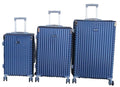 SMTE - 3Piece ABS Luggage SetNavy Blue, HardShell with 360 Spinner Wheels