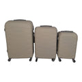 SMTE - 3 Piece ABS Trolley Luggage Bag Set - V1-F18 - White