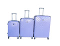 SMTE - Blue Star 3Piece Hardside Luggage Set with Spinner Wheels, Lavender