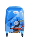 SMTE - Kiddies Cartoon Hand Luggage Kids School Bag Suitcase for ChildrenBlue Thomas