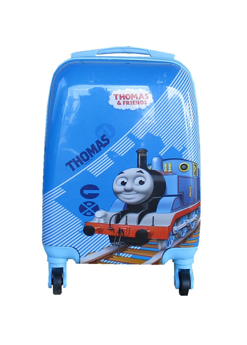 SMTE - Kiddies Cartoon Hand Luggage Kids School Bag Suitcase for ChildrenBlue Thomas
