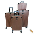 SMTE - Deluxe Travel Luggage SetGX4 and  Keyring4 PieceRose Gold