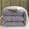 SMTE - Winter Cotton Duvet, Thick Warm Cashmere Blanket Bedding Hollowfibre - Grey