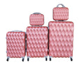 SMTE - 5-Piece Travel Trolley Luggage Set - Durable - Lightweight - Versatile Suitcases - Rose-Gold
