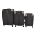 SMTE -  Quad Wheel Quality Travel Ware-3 Piece luggage Set - Protected - Black