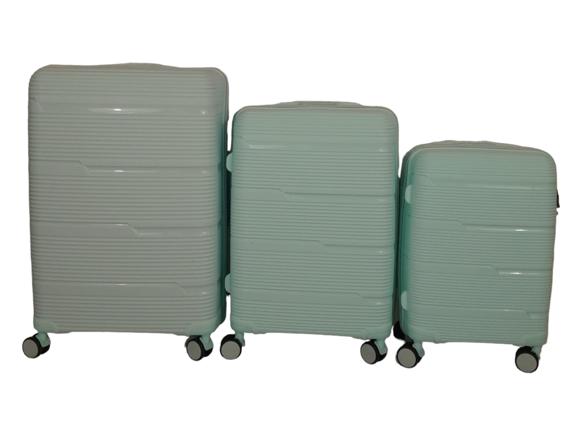 SMTE - Acesa Hard Shell Elite Suitcase Set 3 Piece - Green