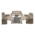 SMTE - Piece Leather Recliner Set9824Beige