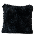 SMTE - Faux Fur Throw Pillow40x40inner incl.Black