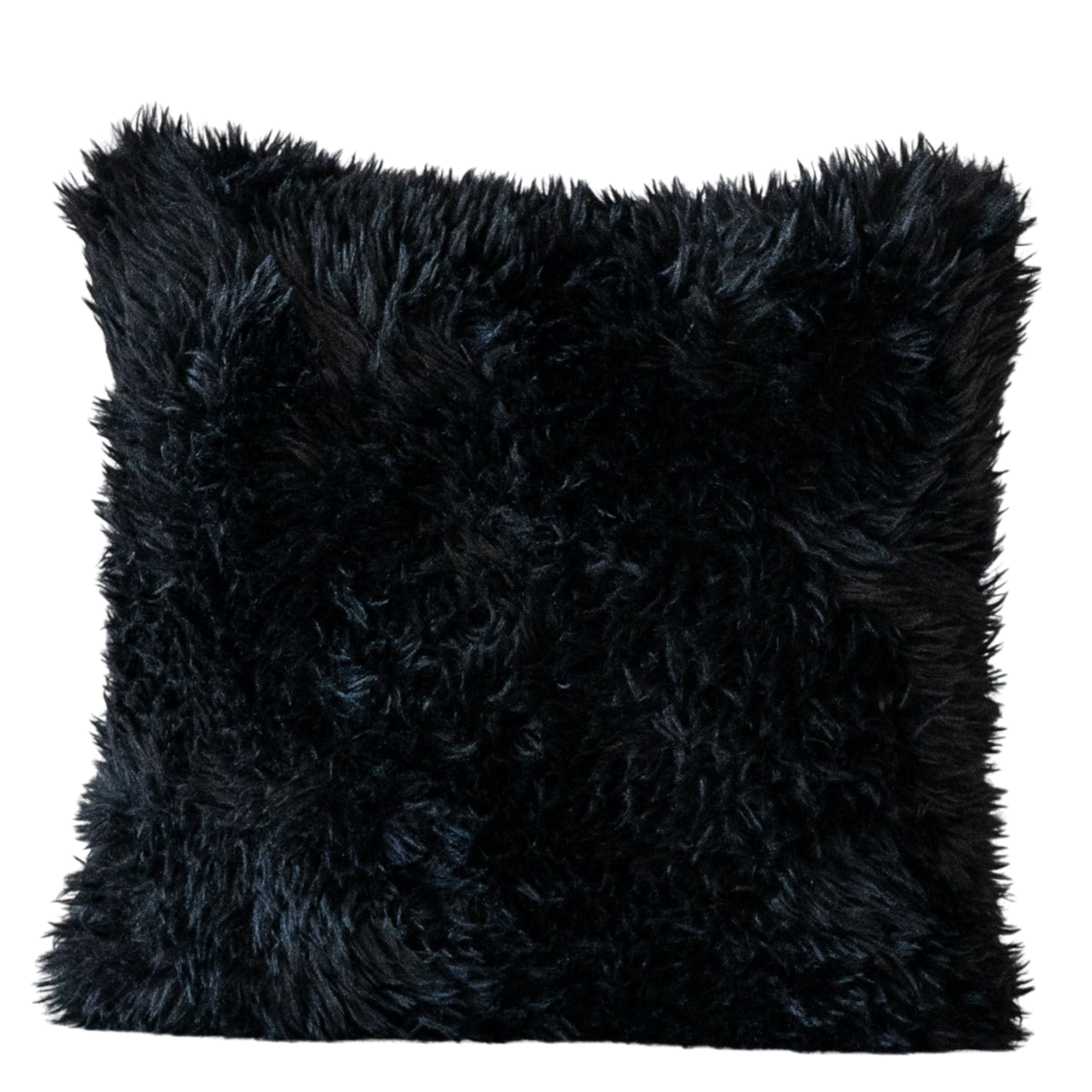 SMTE - Faux Fur Throw Pillow40x40inner incl.Black