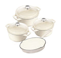 SMTE - Dutch Cast Iron Ceramic 7 Pot - Cream