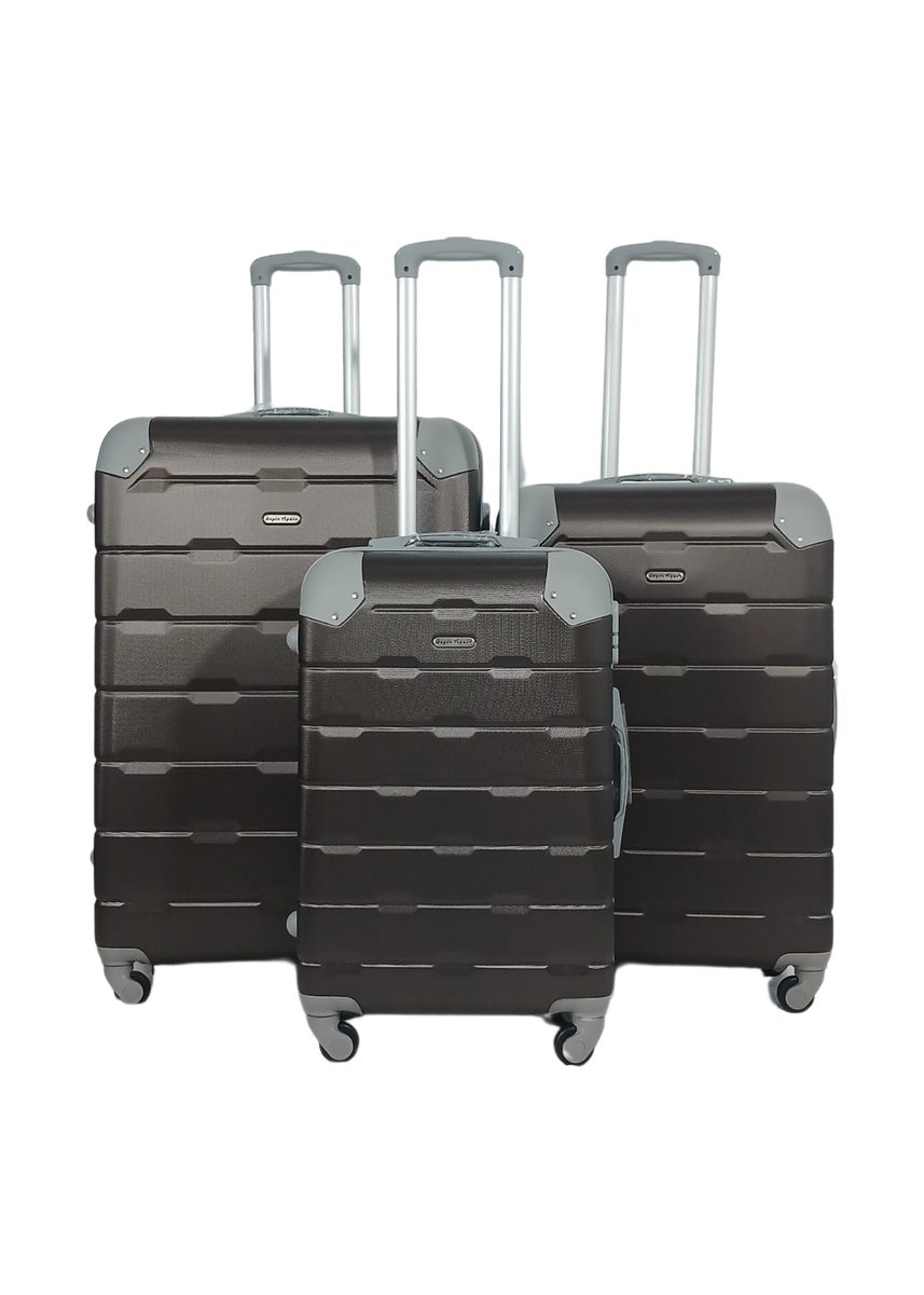 SMTE - BeginAgain 3pc Luggage set durable materialBrown