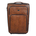 SMTE - Stylish Luggage Bag 1PC PU Leather Travel SuitcaseLight Brown65 cm