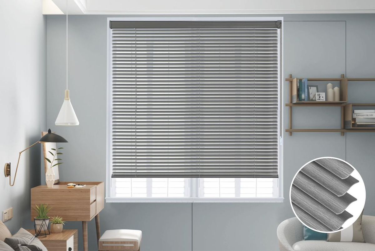 SMTE - Quality Roller PVC Blinds Single Layer,Day Night BlindsGrey60 W x 150 L cm