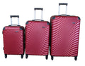 SMTE - 3 Piece Travel 30Inch Luggage Suitcase Bag SetStylishWine Red