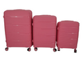 SMTE - Acesa Hard Shell Elite Suitcase Set 3 Piece - Pink