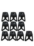 SMTE - Collapsible Stool Set of 10Durable, Foldable Plastic Seating