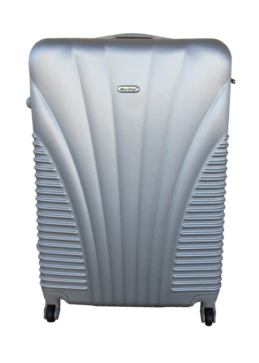 SMTE - Blue Star 1 Piece Hard Outer Shell Luggage 28" - Silver