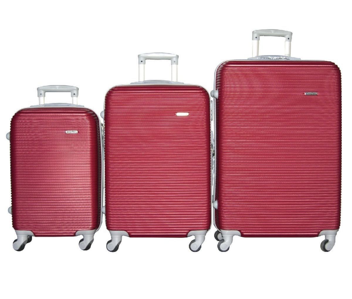 SMTE - IYH-Quality 3 Piece Hard Outer Shell Luggage Set - Red