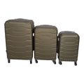 SMTE - 3 Piece ABS Trolley Luggage Bag Set - V1-F18 - Gold