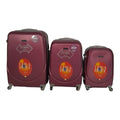 SMTE -  360 Lightweight Quad Wheel Quality Travel Ware-3 Piece Luggage Set - Purple