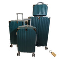 SMTE - Deluxe Travel Luggage SetGX4 and  Keyring4 PieceGreen