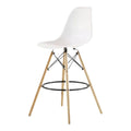 SMTE - Modern Style Ring Chair Counter/Bar Stools - Assembled - White