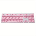 SMTE - Pink Cute Kawai 104 Gaming Novelty Keyboard Keycaps For Mechanical Keyboard