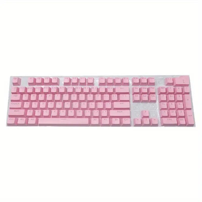 SMTE - Pink Cute Kawai 104 Gaming Novelty Keyboard Keycaps For Mechanical Keyboard