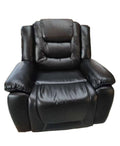 SMTE - Quality Single Leather Recliner Couch Sofa Chair - Black