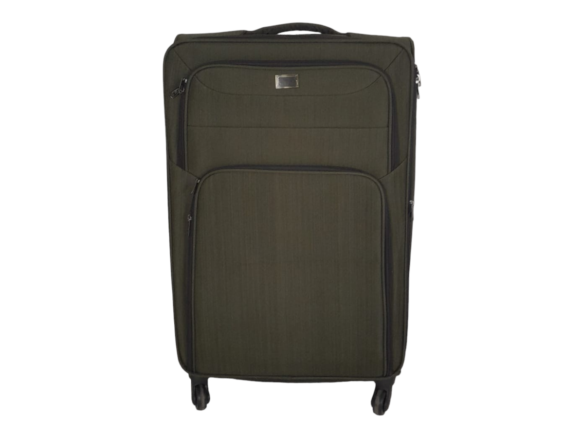 SMTE - Trolley 1-Piece Travel Luggage Spinner - Fabric - Khaki