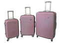 SMTE - 3Piece Hard Shell Luggage SetPink Metallic