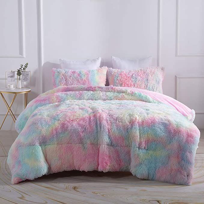 SMTE - Wool Plain All Double 5 Piece Fluffy Comforter - Pink