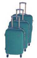 SMTE - IYH-Quality 3 Piece Hard Outer Shell Luggage Set - Turqoise