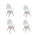 SMTE - Luna Kitchen & Dining Chairs - 4x Chairs - Pure White