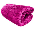 SMTE - Heavy Quality Super Soft Mink & Embossed Blanket - Dark Pink