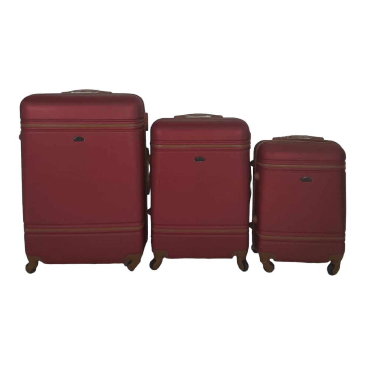 SMTE -  Quad Wheel Quality Travel Ware -3 Piece Luggage Set-NX0 - Red